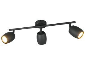 NANCY R86263032 regulowana lampa ścienna sufitowa czarny mat 3xGU10