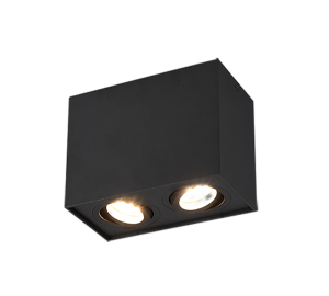 BISCUIT 613000232 oprawa sufitowa czarna regulowana sześcian 2xGU10