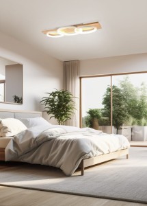 BARCA 641110331 lampa sufitowa trzy białe ringi na desce LED 40W 3000K 3stepdim