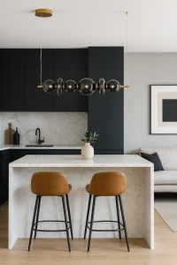 MORROS LE44488 Lampa wisząca LED z ozdobnymi szklanymi kulami złota i czerń