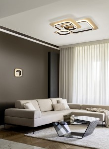 LUGO 642910380 asymetryczna lampa sufitowa czarno-złota LED 50W 3000K 3stepDim