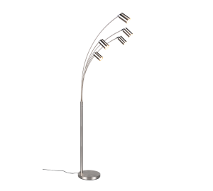 MARLEY 412400507 lampa podłogowa nikiel mat wieloramienna regulowana 5xGU10