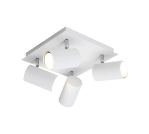 MARLEY 802430401 lampa sufitowa biała z regulowanymi tubkami 4xGU10