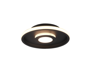ASCARI 680810332 plafon hermetyczny czarny mat LED 28W 3000K IP44 3stepDIM