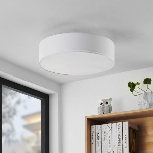 HOTEL 603900301 plafon z białej tkaniny fi 50cm 3xE27