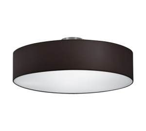 HOTEL 603900302 plafon z czarnej tkaniny fi 50cm 3xE27