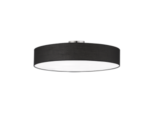 HOTEL 603900502 plafon z czarnej tkaniny fi 65cm 5xE27