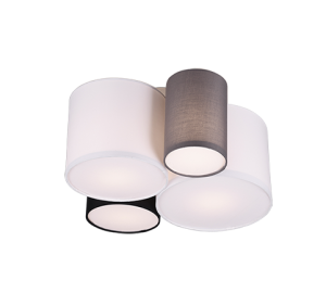 HOTEL 693900417 plafon z 4 abażurami fi 15/20/25/30cm o różnych kolorach 4xE27