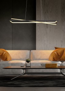 EDGE 326810132 lampa wisząca asymetryczna czarny mat LED 35W CCT