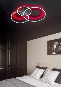 WINONA 670810632 lampa ringi sufitowe czarne z podświetleniem RGB LED 10W + LED 28W CCT + pilot