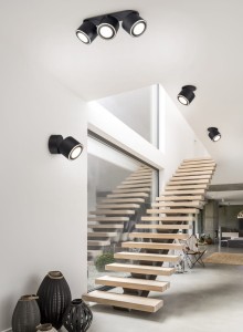 TAURUS 652910132 czarny spot regulowany LED 5W 3000K montaż natynkowy lub podtynkowy