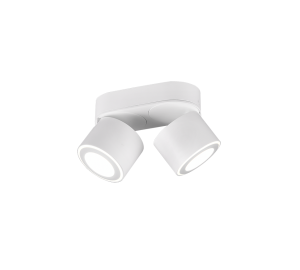 TAURUS 652910231 białe spoty regulowane LED 2x5W 3000K montaż natynkowy lub podtynkowy