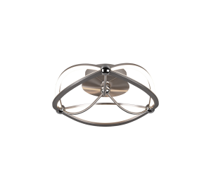 CHARIVARI 621210107 nowoczesna lampa sufitowa nikiel mat LED 20W 3000K 3stepDIM