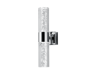 BOLSA 282410206 kinkiet łazienkowy chrom akrylowe klosze IP44 LED 2x3,1W 3000K