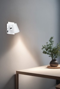 NARCOS 873170131 kinkiet regulowany biały LED 6,5W 3000K wyłącznik na obudowie