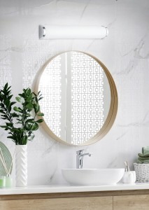 XAVI 2803021-06 kinkiet liniowy półokrągły mleczny chrom 30cm 2xE14