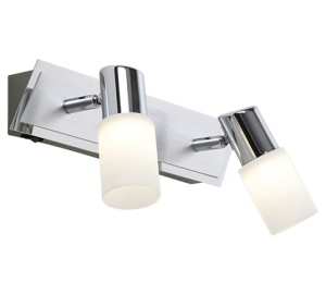 CAPITOL 821470205 lampa ścienna sufitowa nikiel mat/chrom LED 2x4,3W 3000Kklosze białe rurki