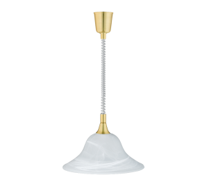 VIOLA 301700108 retro lampa wisząca złota nad stół z kloszem alabastrowym 1xE27 możliwość regulacji