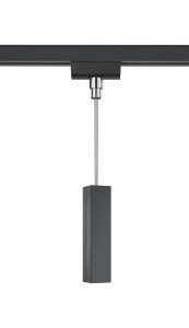 DUOLINE 703532 długi adapter do lamp wiszących czarny do szyn 2-fazowych