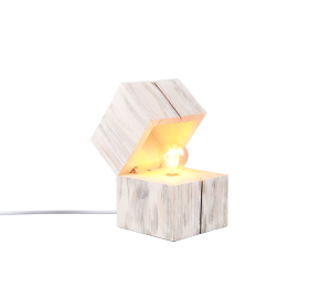 TREASURE 514110101 lampa stołowa skrzynia z bielonego drewna LED 2W  E14  2700K