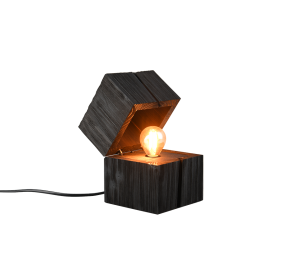TREASURE 514110102 lampa stołowa skrzynia z czarnego drewna LED 2W  E14  2700K