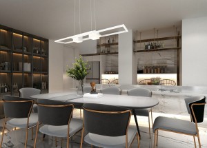 ALBANY 347710431 biała lampa wisząca kostki w ramkach LED 37W  CCT 3stepDIM + pilot światło góra dół