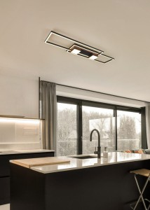 ALBANY 647710432 czarna lampa sufitowa kostki w ramkach LED 37W CCT 3stepDIM + pilot