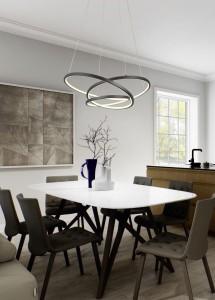 DARVIN 349119132 czarna nowoczesna lampa wisząca LED 52W  CCT 3stepDIM