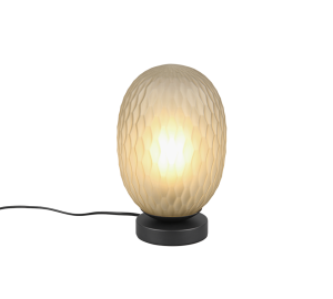 FACETTE 564200115  lampa nocna klosz szkło zielone z deseniem fi 17.5 cm 1xE27 wykończenie czarne