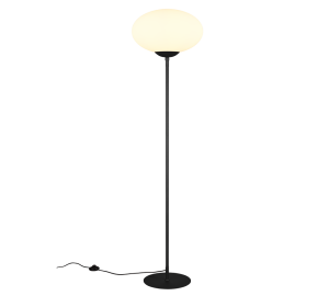 FOMENTO 463100132 lampa stojąca czarna klosz spłaszczona kula fi 40cm 1xE27