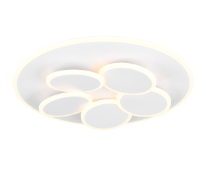 MANDALA 653210631 lampa sufitowa biała z podświetlaną obręczą LED 35W CCT 3stepDIM sterowanie pilotem