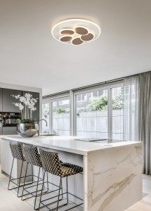 MANDALA 653210676 lampa sufitowa kaszmirowo-kawowa z podświetlaną obręczą LED 35W CCT 3stepDIM sterowanie pilotem