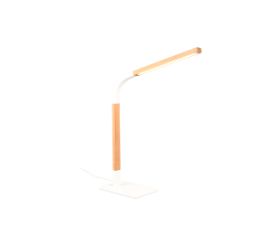NORRIS 545210131 minimalistyczna lampa biurkowa drewno biały metal LED 7W 3000K ściemnianie dotykowe