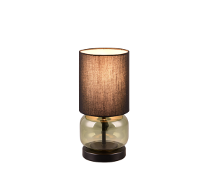 ELIO 517800115 lampa stołowa szkło zielone abażur czarny 1xE27