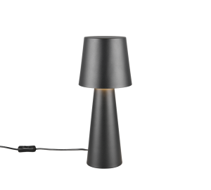 NUBIAN 562900132 nowoczesna lampa stołowa czarny mat 1xE27