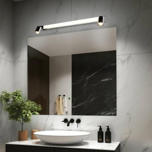 ENRICO 281479306 kinkiet łazienkowy chrom 90cm IP44 LED 9W 2300-4000K z dwoma reflektorkami  2xGU10