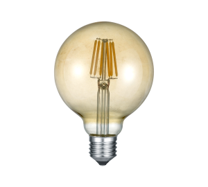 Żarówka LED GLOBE  G125 8W E27 2700K 806lm 3stepDIM filament bańka szkło  bursztynowe 986-6790