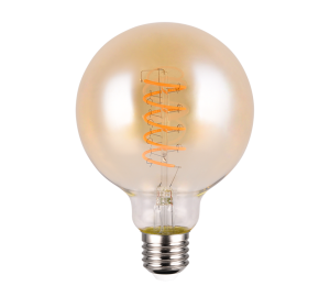 Żarówka LED GLOBE  G95 7W E27 1800K 400lm 3stepDIM filament bańka szkło  bursztynowe 988-4813