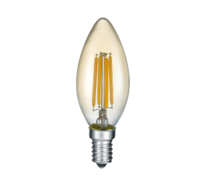 Żarówka LED B35 4W E14 2700K 400lm filament 3stepDimświeczka szkło bursztynowe 989-4790