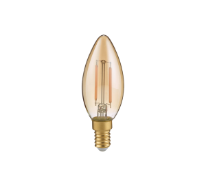 Żarówka LED B35 2W E14 2700K 225lm filament świeczka szkło bursztynowe zestaw 3szt 989-3279