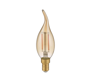 Żarówka LED B35 4W E14 2700K 400lm filament świeczka na wietrze 3stepDim szkło bursztynowe 990-4790