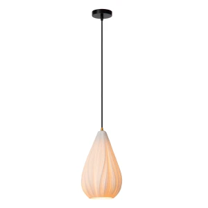 CINZIA 13452/01/31 lampa wisząca klosz biały porcelanowy fi 18cm 1xE27 wykończenie czarno-złote