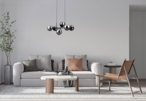 Molite PND-1098-6-BK lampa wisząca czarna z dymionymi kloszami 6xE14