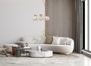 Molite PND-1098-5R-HB lampa wisząca mosiądz miodowy z bursztynowymi kloszami na obręczy 5xG9