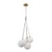 Perlos PND-54456-5-HB lampa wisząca kule białe kiść 5xG9 mosiądz miodowy