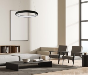 ALESSIA lampa wisząca czarna okrągła 51cm LED 40W 4000K 5280-840RP-BK-4