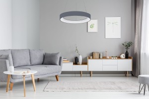 CHIARA LED 42W 3000K nowoczesna lampa wisząca okrągła szara 3945-842RP-GR-3