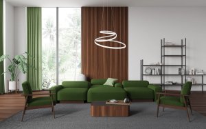 LORILA lampa wisząca biała serpentyna LED 60W CCT PND-2168-M-WH
