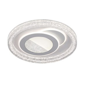 TEMPIO elegancki nowoczesny okrągły plafon LED 55W + pilot PLF-54182R-WH