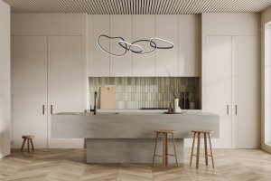 FONTE lampa wisząca czarna asymetryczna LED 60W CCT PND-22412-S4-BK